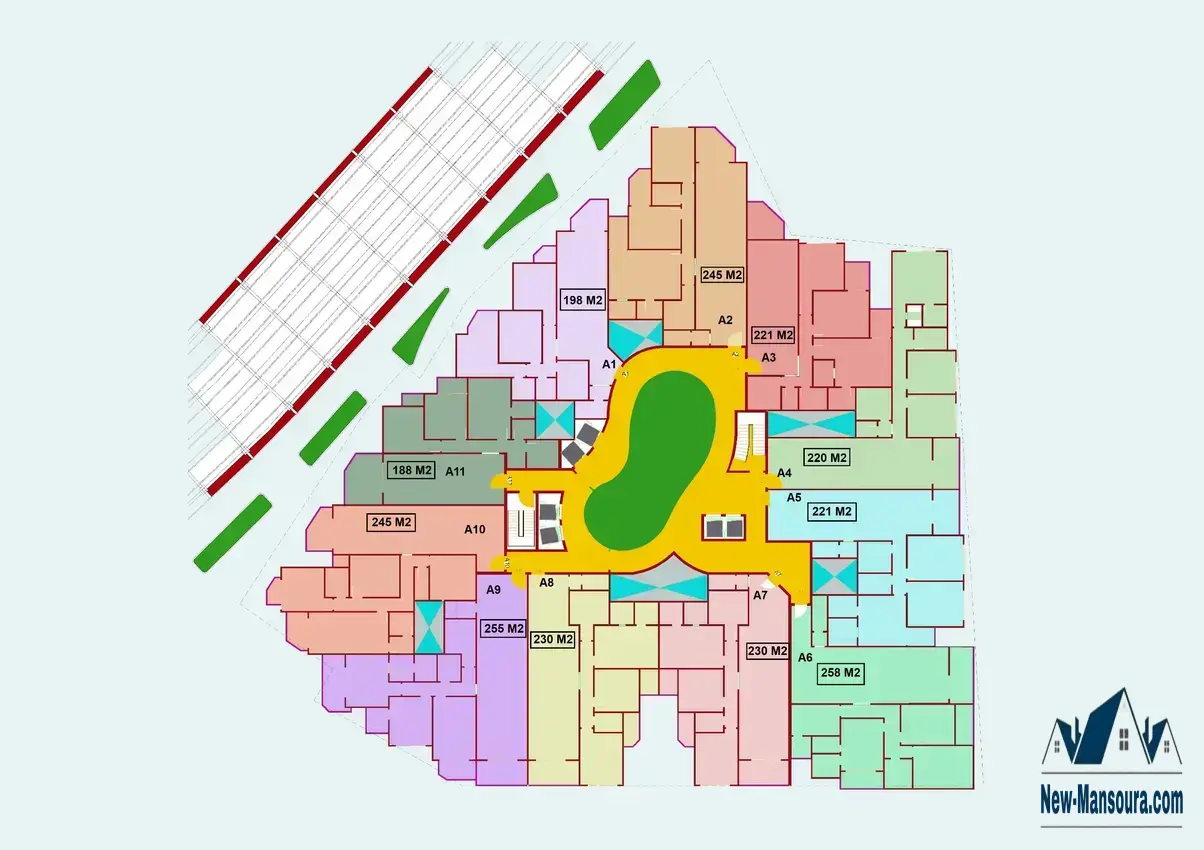 مخطط مشروع نايل سكاي لارك - Nile skylark plan layout