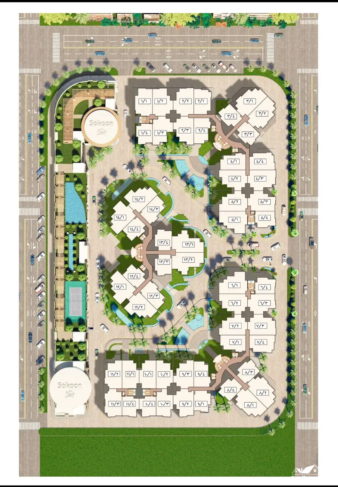 masterplan-كمبوند-سكون-دمياط-الجديدة-البرلسي-sokoon-compound-new-damietta