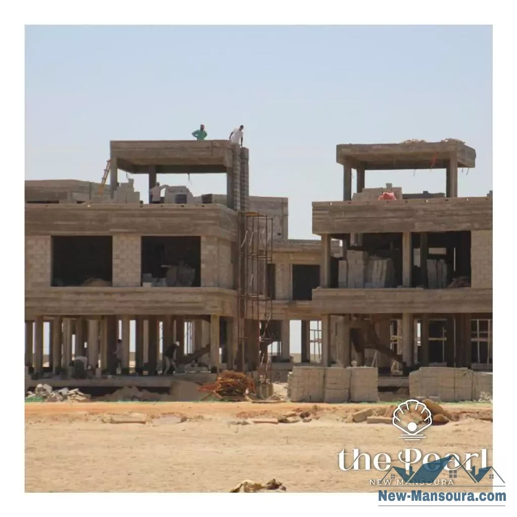 احدث صور الانشاءات بكمبوند ذا بيرل - construction update the pearl new mansoura 3