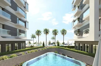 apartment for sale 130m on the sea at The Pearl Compound, Al Safwa Company with the longest payment plan