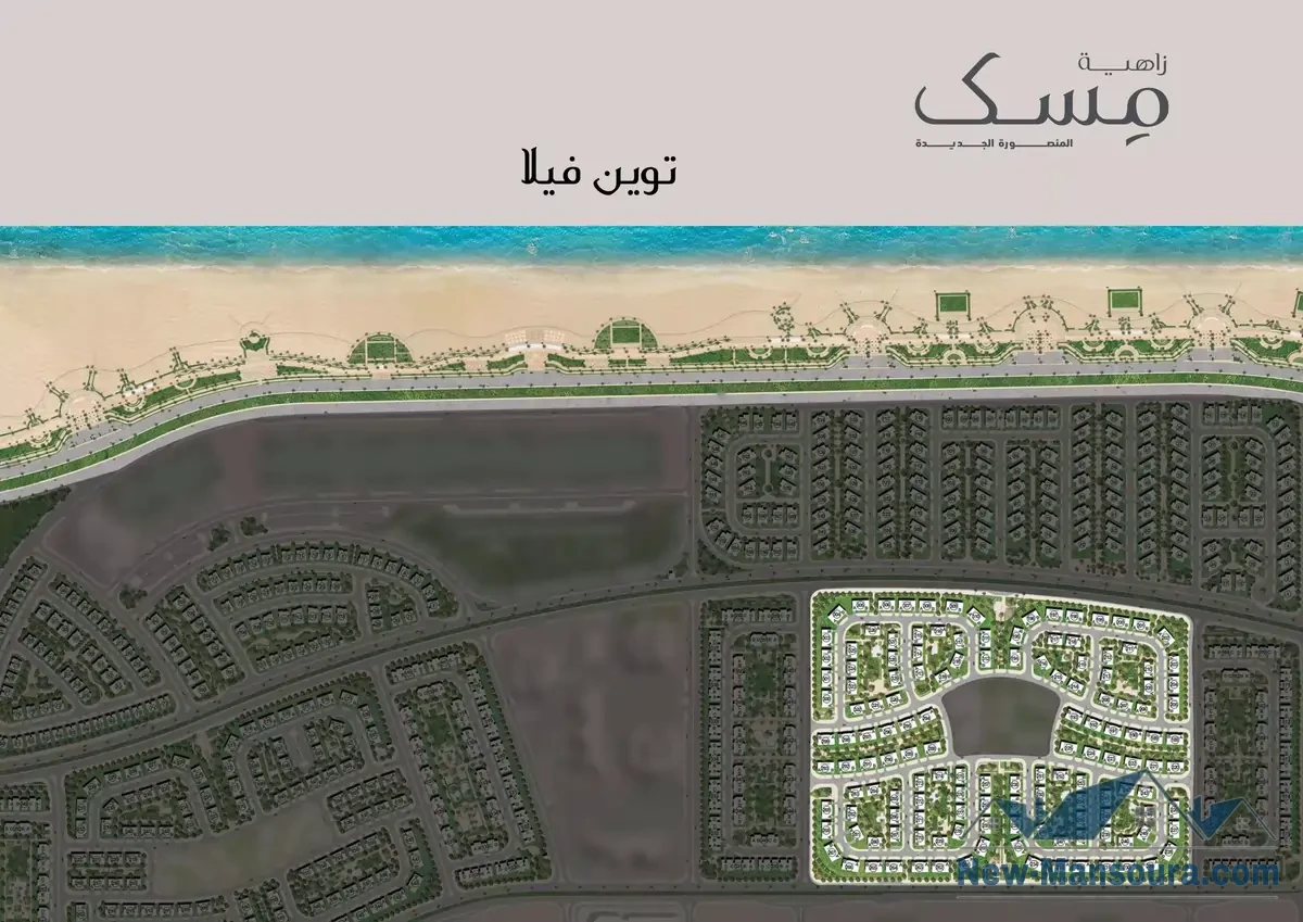 للبيع في زاهية كمبوند كلاسيك توين ڤيلا كاملة التشطيب بڤيو على البحر من شركة سيتي ايدج للتطوير العقاري 502 م